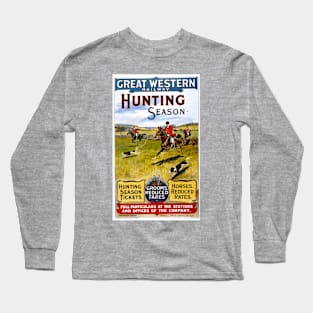 Vintage Travel Posters - Fox Hunting Long Sleeve T-Shirt